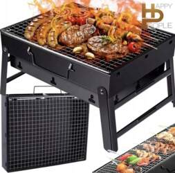 Akmens ogļu BBQ grils , melns