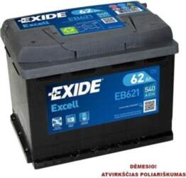 Akumulators EXIDE EB621 62 Ah 540