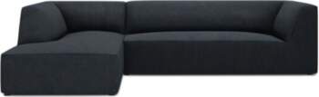 Dīvāns Micadoni Ruby, 273x180x69 cm, melns