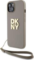 DKNY PU Leather Stack Logo Wrist