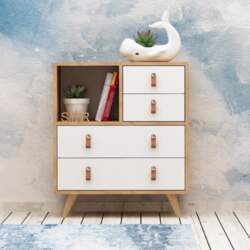 Kumode Kalune Design Fallow, balta/brūna