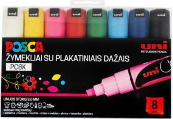 Marķieri Uni-Ball Posca PC-8K, 8 gab