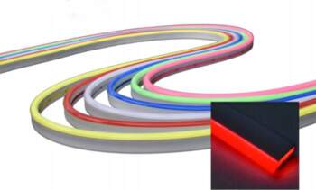 Red Led Neon elastīgs 12v Flex