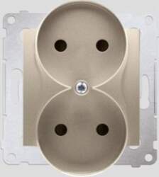 Simon 54 Premium Double Socket, Matt
