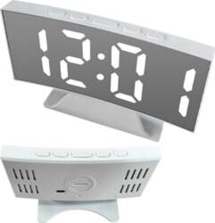 Spoguļpulkstenis ar LED modinātāju