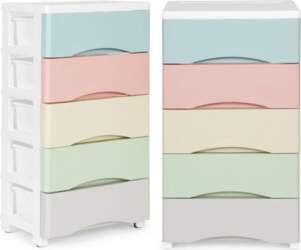 Bookcase with 5 pull-out drawers legs