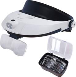 Brilles-lupa 2 x LED