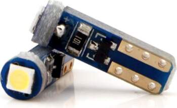 LED spuldzītes T5, 3SMD, PCB, zilas