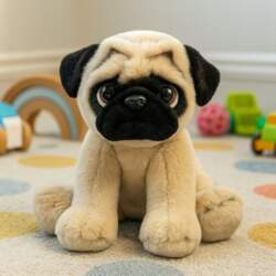 Mīksts plīša suņu buldogs Mops Dubi