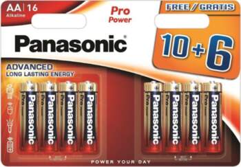 Panasonic elementi LR6PPG/16B (10+6 gab.)