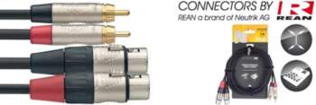 Stagg NTC3CMXFR, XLR/RCA, 3 m