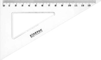 Starpak 60° 12 cm lineāls-stūrītis