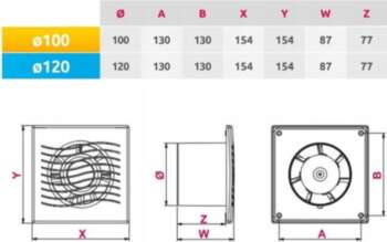 Vannas ventilators Awenta Wave 100 Standard
