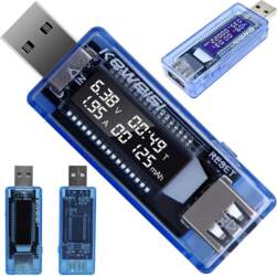 Voltmetrs USB ampermetrs sprieguma testers