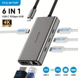 6 Vienā USB C HUB Multiport