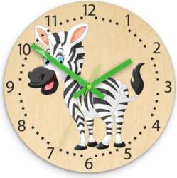 Bērnu sienas pulkstenis Zebra