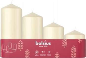 Bolsius Essentials sveces - 4 gab