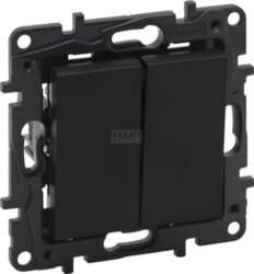 Legrand Niloe Step Double Switch, melns