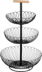 Metāla augļu plate, melna