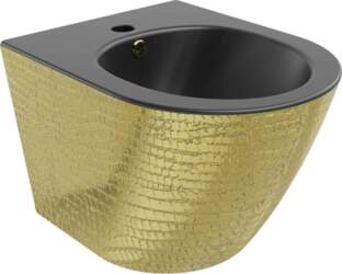 Piekaramais bidē Mexen Lena, Black mat/Gold