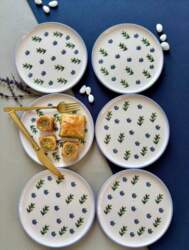 Pusdienu servīze Blue Leaf, 6 daļas