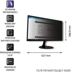 Qoltec 51059 Privacy filter 23.8&quot