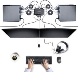 STARTECH 2-Port Divu Monitoru D