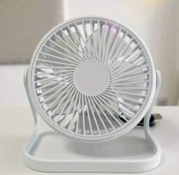 5 collu USB galda ventilators, balts