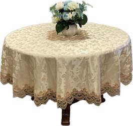 Apaļš galdauts, 130 cm.