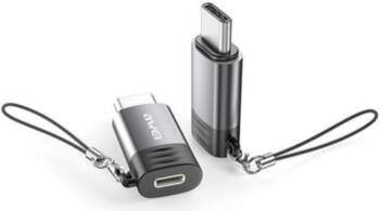 AWEI Adapter A12 Lightning|USB-C szare |grey