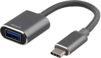Deltaco, USB-C/USB-A, 11 cm