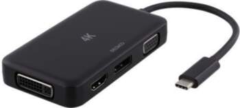 Deltaco USBC-MULTI, USB-C/HDMI/DVI/VGA