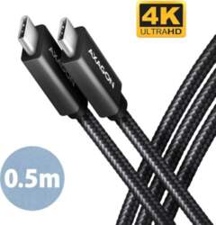 Kabelis USB-C Axagon BUCM32-CM05AB, 0,5