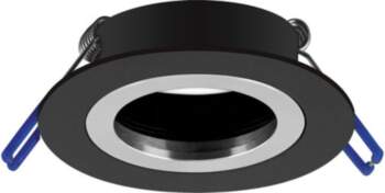 LED plafons PLUTO C MELNS/hroms