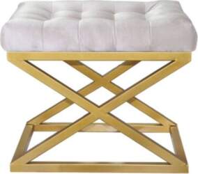 Pouffe Capraz - Gold, White