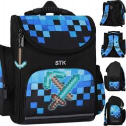 Starpak skolas mugursoma "Pixel Blue&quot