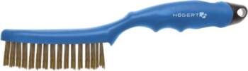 Wire brush, four-row brass wire