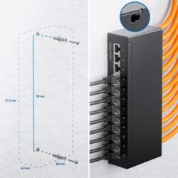 Deleycon Cat 6a patch panelis, sadales