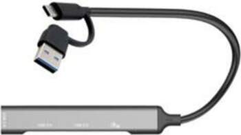 I-TEC USB-A/USB-C Metāla HUB ASV