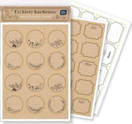 Interdruk Kitchen Labels 97 gab. Melnbalts