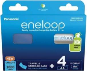 Panasonic Eneloop BK-3MCDEC4BE elementi, 4 gab