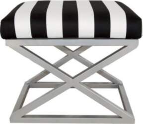 Pouffe Capraz - Silver, White