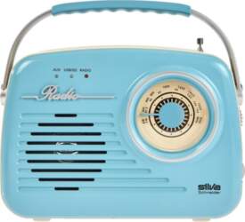 Retro daudzfunkcionāls Bluetooth radio, USB/DC, zils