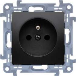 Simon 10 Black Single Socket ar