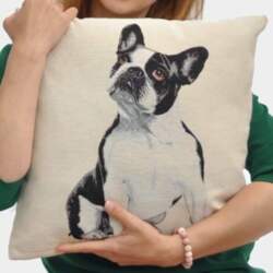 Textile Idea divpusējs spilvena pārvalks Buldogs