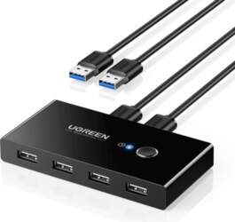 USB slēdzis 2 daļās – KVM
