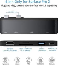 Adapteris surface pro 9 dual usb