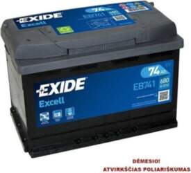 Akumulators Exide Excell EB741 74Ah 680A