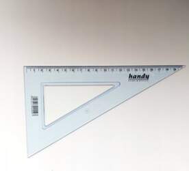 Caurspīdīgs skolas lineāls 20 cm