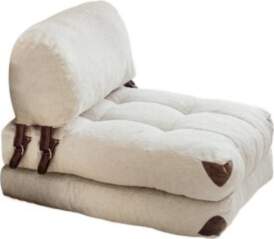 Krēsls Fold Teddy, bēšs
